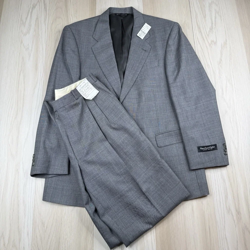 NWT Kilgour French & Stanbury Barney's New York Pure Virgin Wool Suit 42R W36